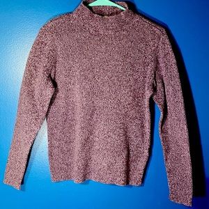 Women’s Purple Karen Scott Mock Neck Sweater